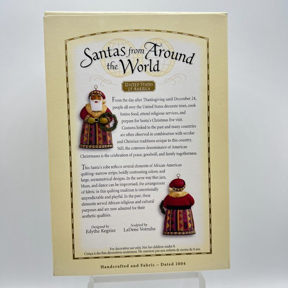 Hallmark Santas From Around The World UNITED STATES Ornament Keepsakes NIB 2004 - Picture 6 of 8